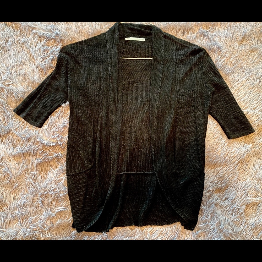 ▪️Basic black short sleeve cardigan size small
